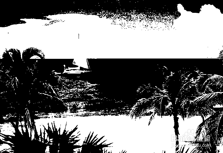 画图工具怎么让彩色图片变成黑白单色图