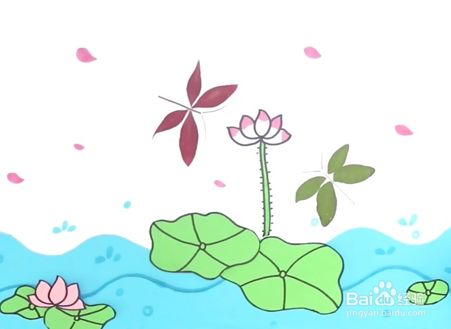 儿童贴画---用树叶怎么做好看的蜻蜓