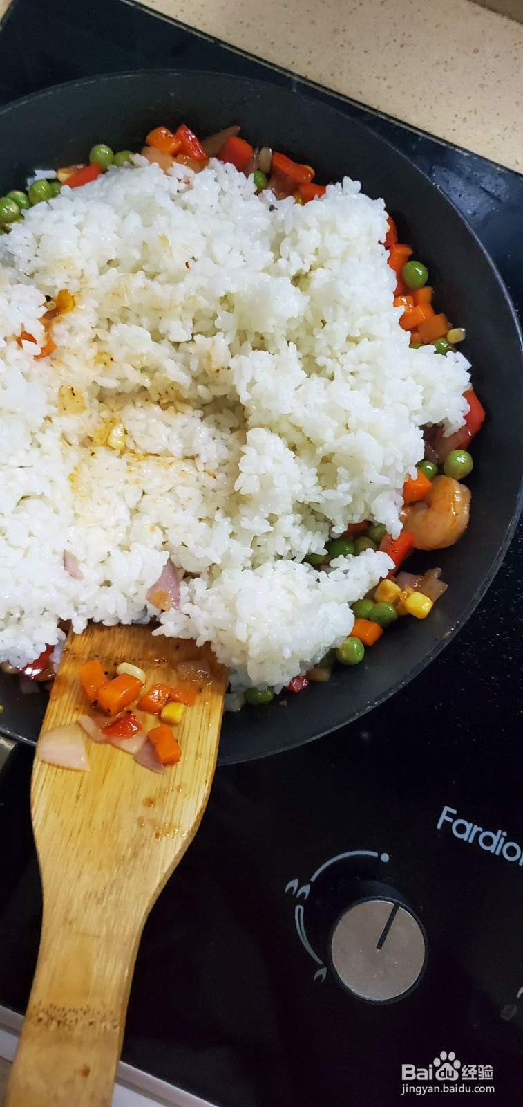 虾仁芝士焗饭的做法