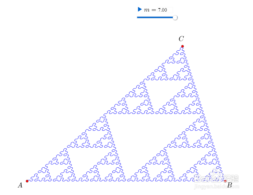 【网络画板】Sierpinski三角形的一笔画构造