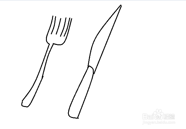 西餐具简笔画怎么画
