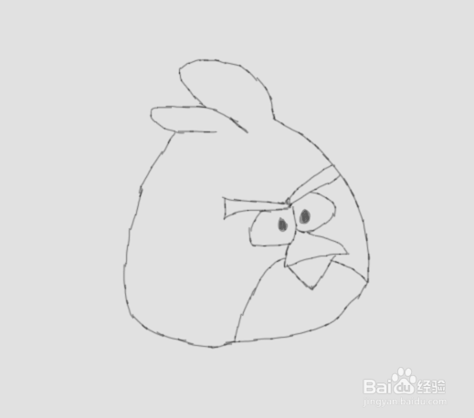 简笔画愤怒的小鸟是怎么画的