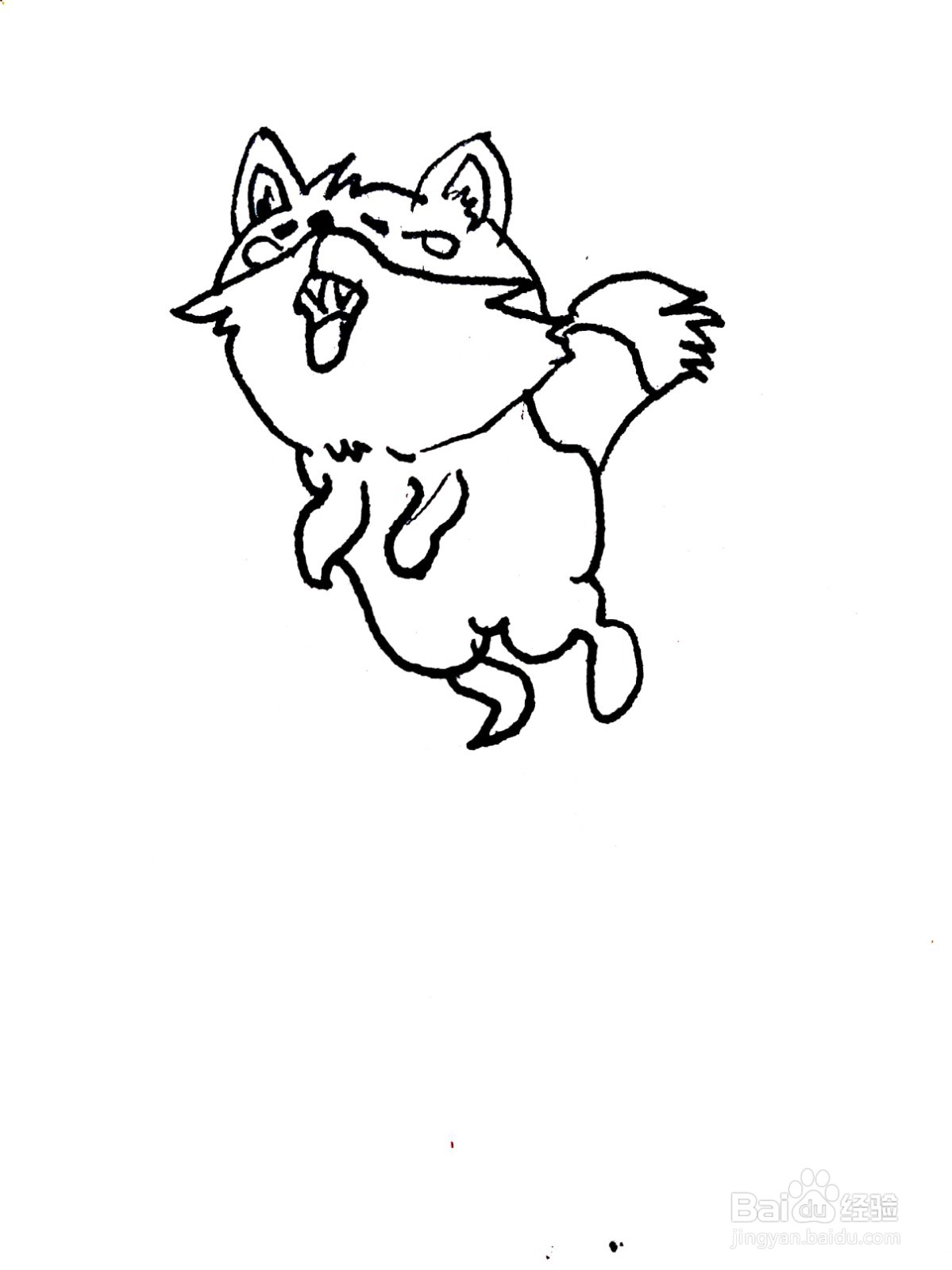 奔跑的小狐狸线描画怎么画