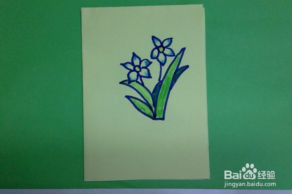 简笔画怎样画水仙花的画法简单儿童启蒙学画水仙