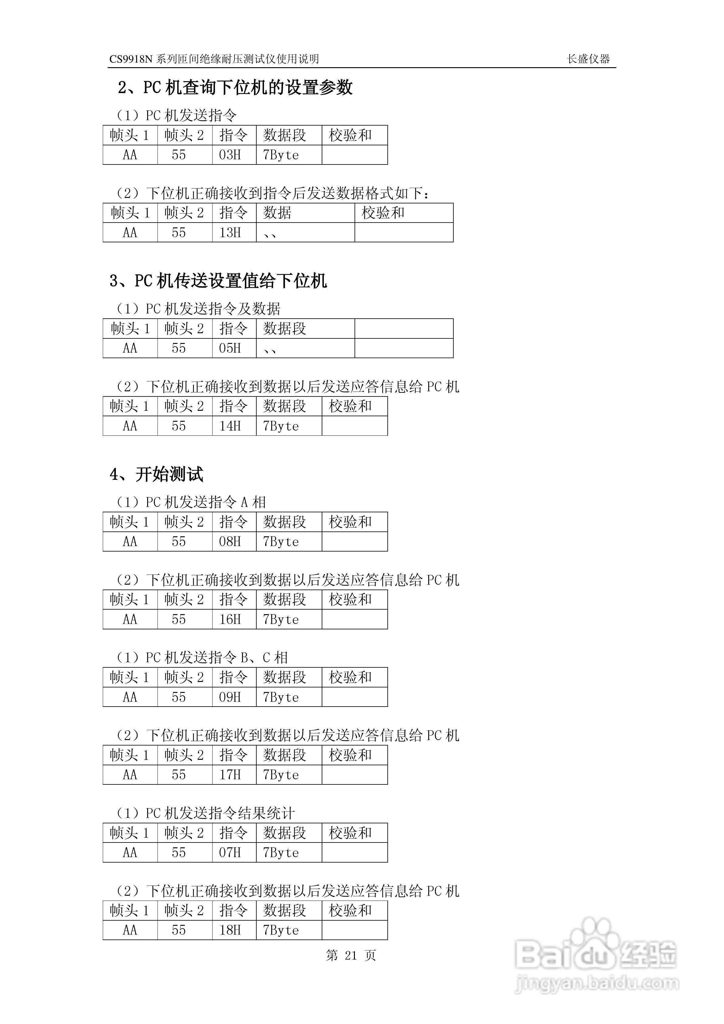 南京长盛CS9918N匝间绝缘耐压测试仪说明书:[3]