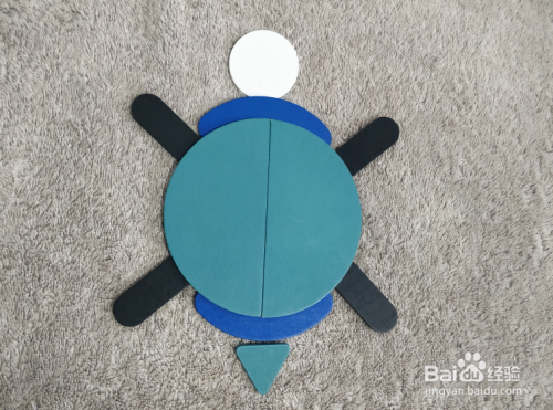 用蒙氏几何积木怎样拼一只乌龟呢?