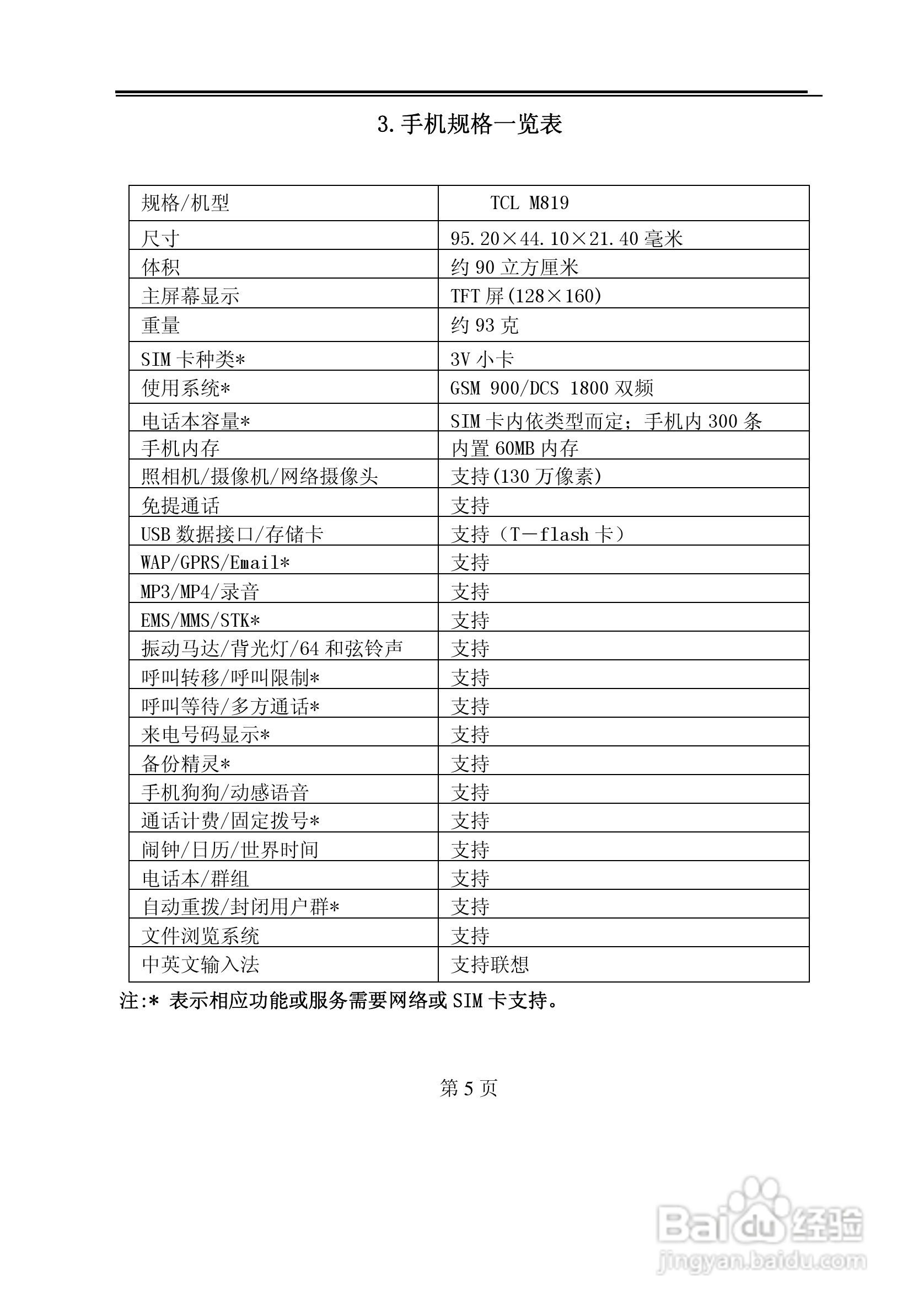 TCL M819手机使用说明书:[1]