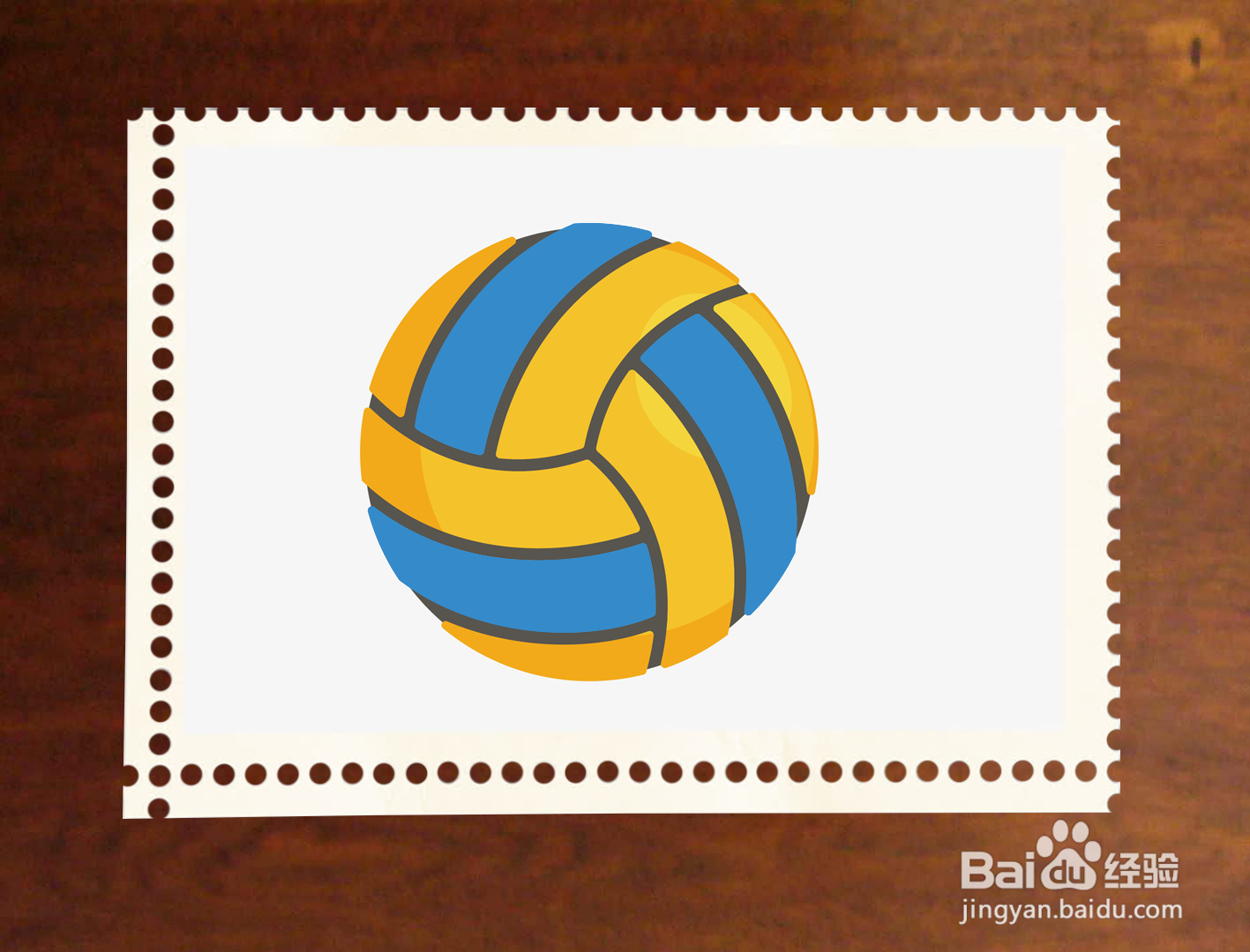 如何画排球简笔画