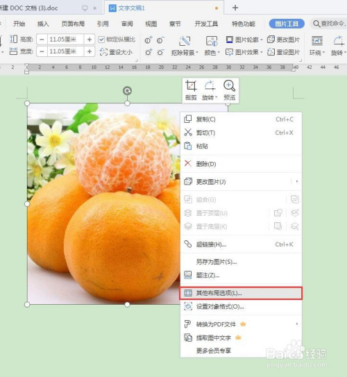 word中如何调整图片大小?