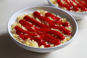 鸡排番茄蛋焗饭