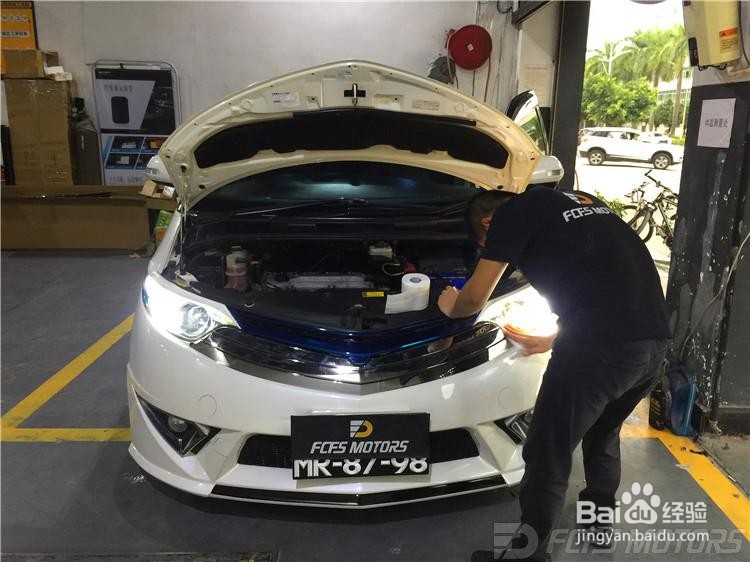 东莞改灯店介绍,丰田大霸王汽车大灯改装LED透镜