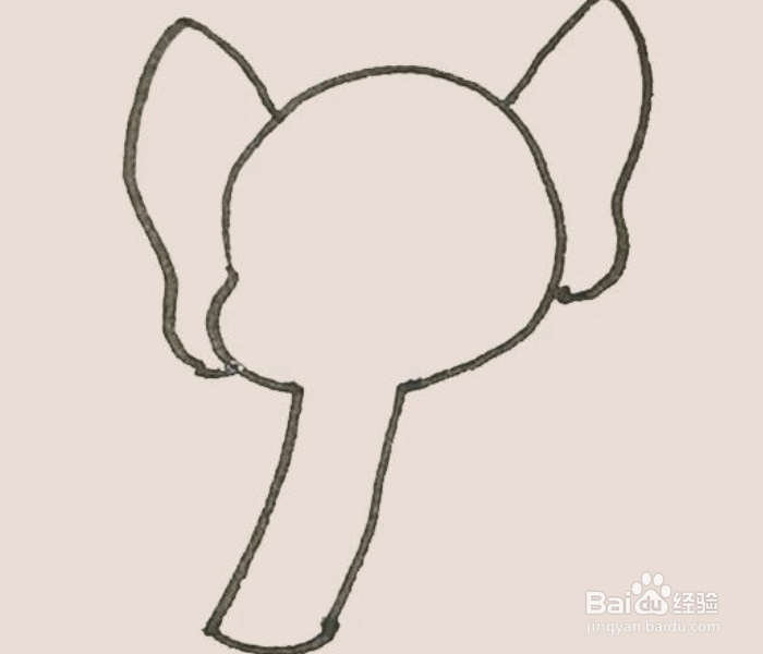 大象的简笔画法