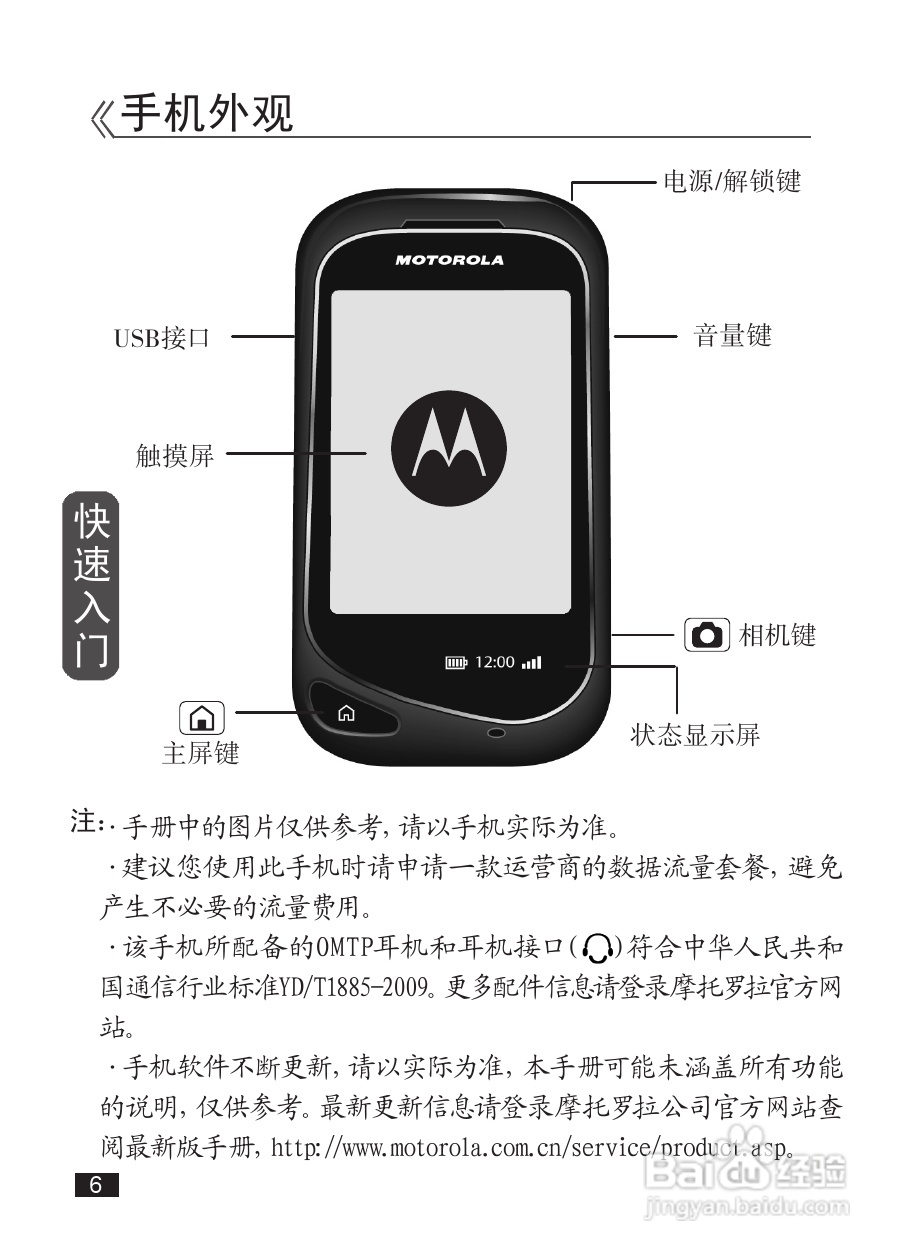 摩托罗拉EX232手机使用说明书:[1]
