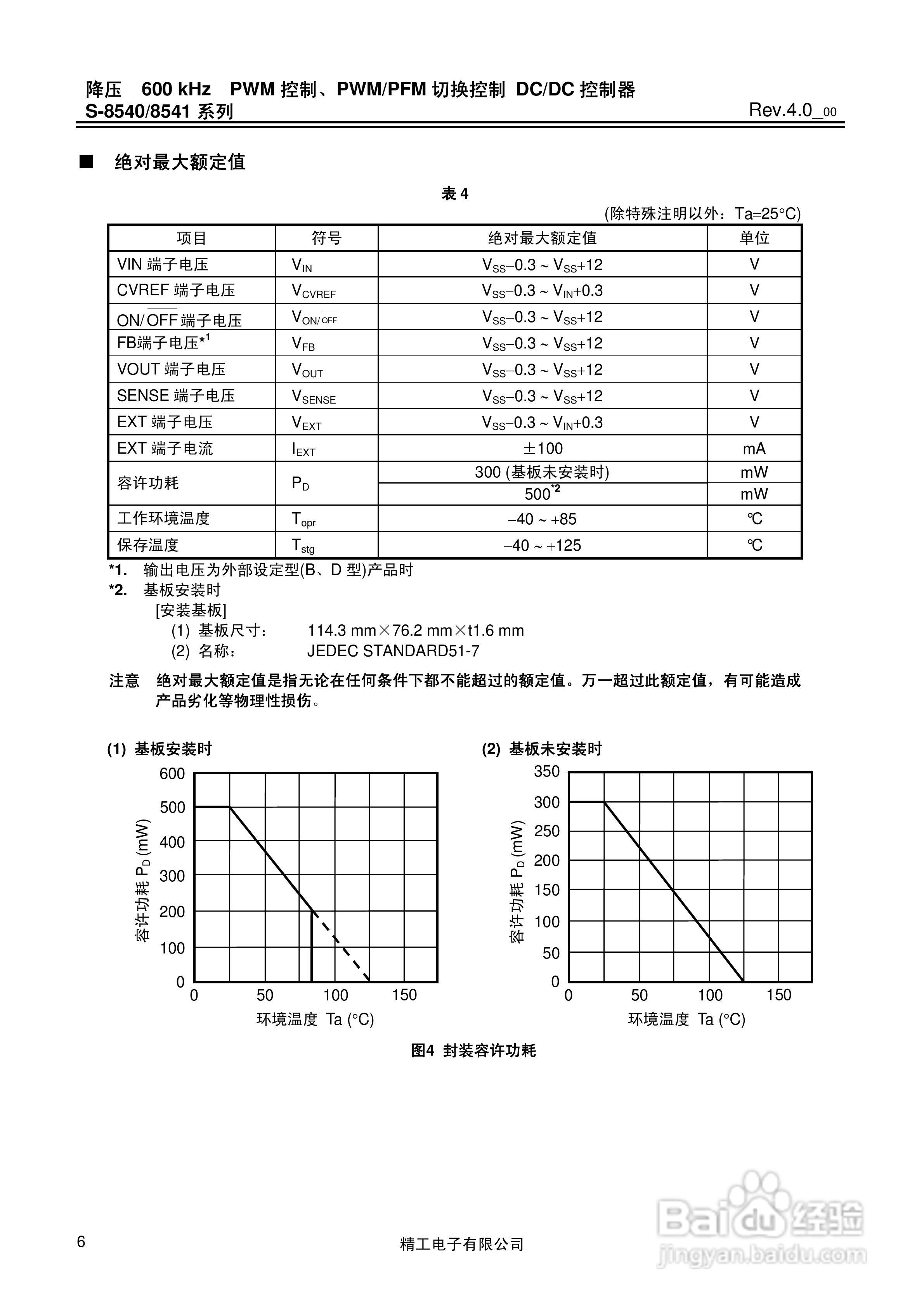 精工电S-8540/8541系列DC/DC控制器说明书:[1]