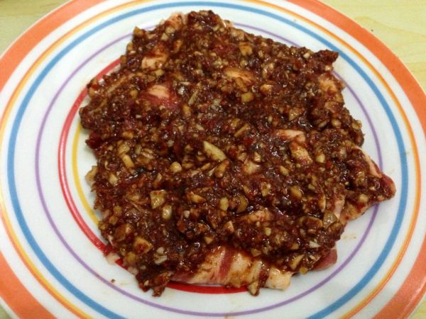 烤韭菜五花肉卷