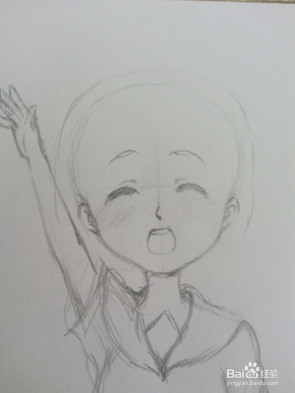 动漫人物头发起稿绘制过程