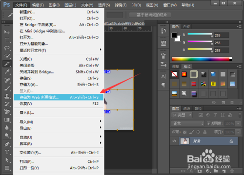 PS怎么将一张图片分割成九宫格形式
