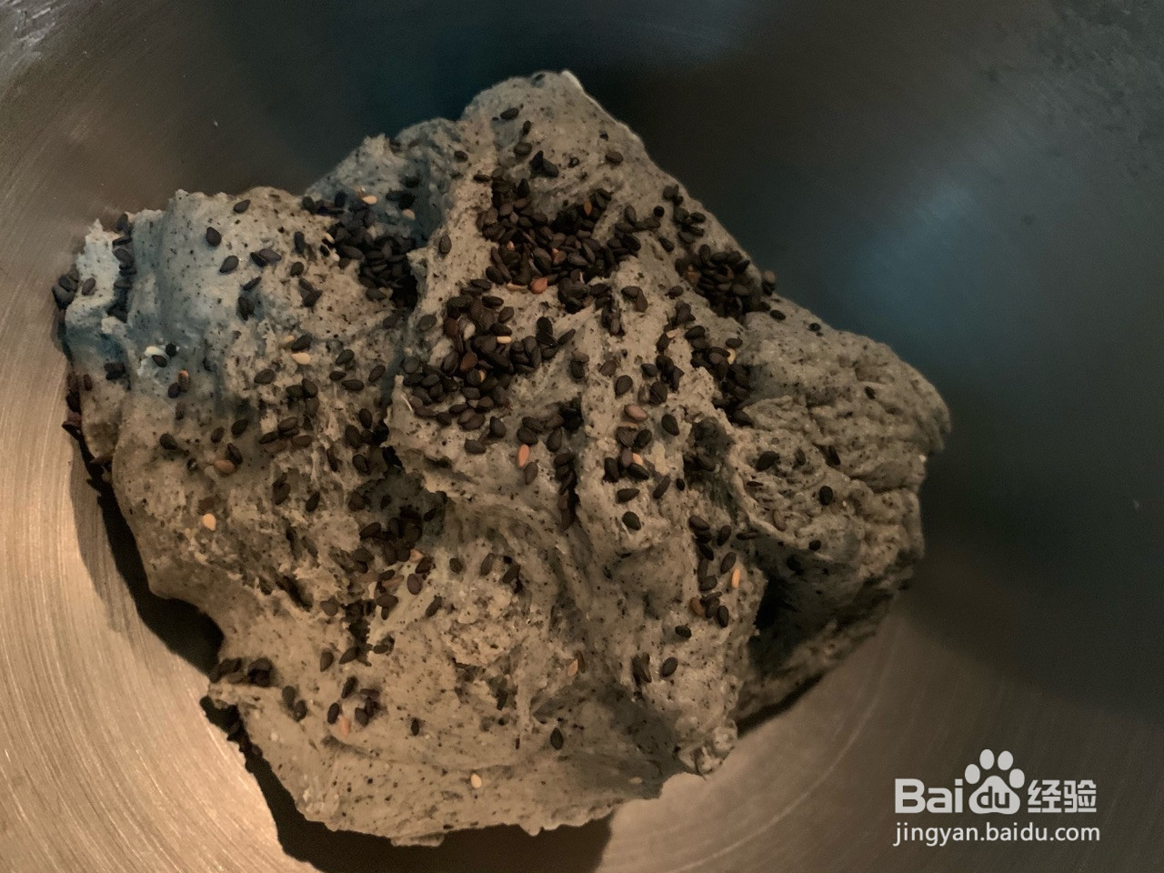 全麦黑芝麻豆沙华夫的做法