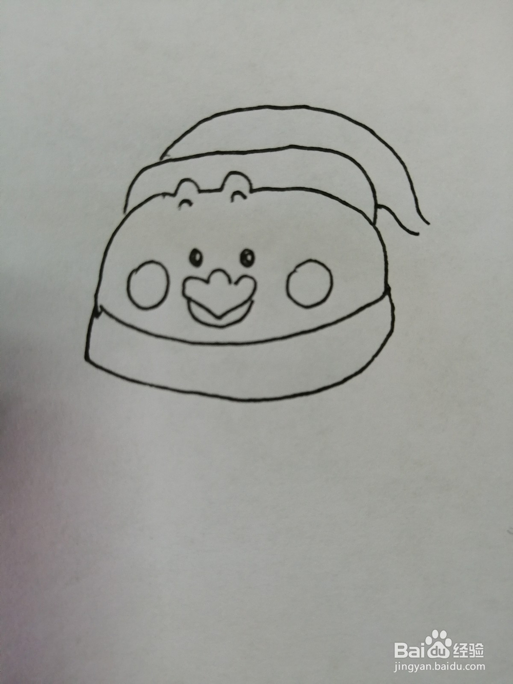 拿着星星的可爱的企鹅怎么画