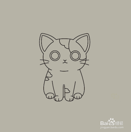 如何手工画小猫咪的简笔画?