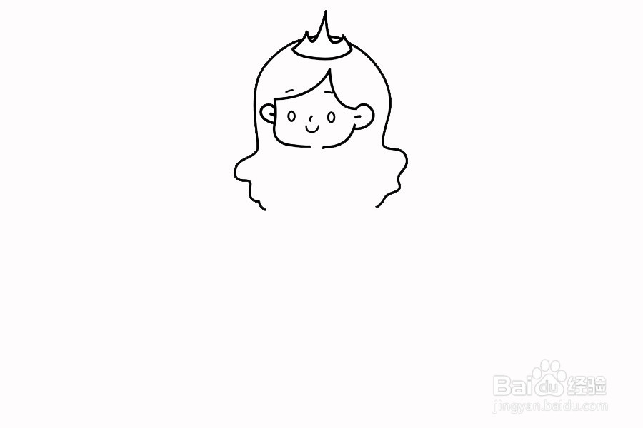 拿着权杖的女王的简笔画
