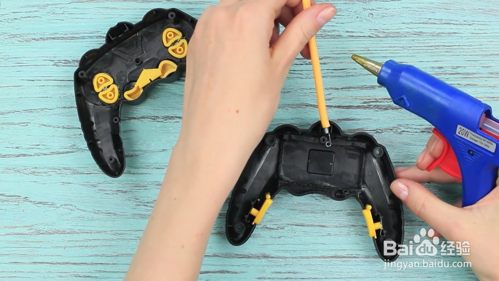 如何diy装图钉的游戏机手柄？