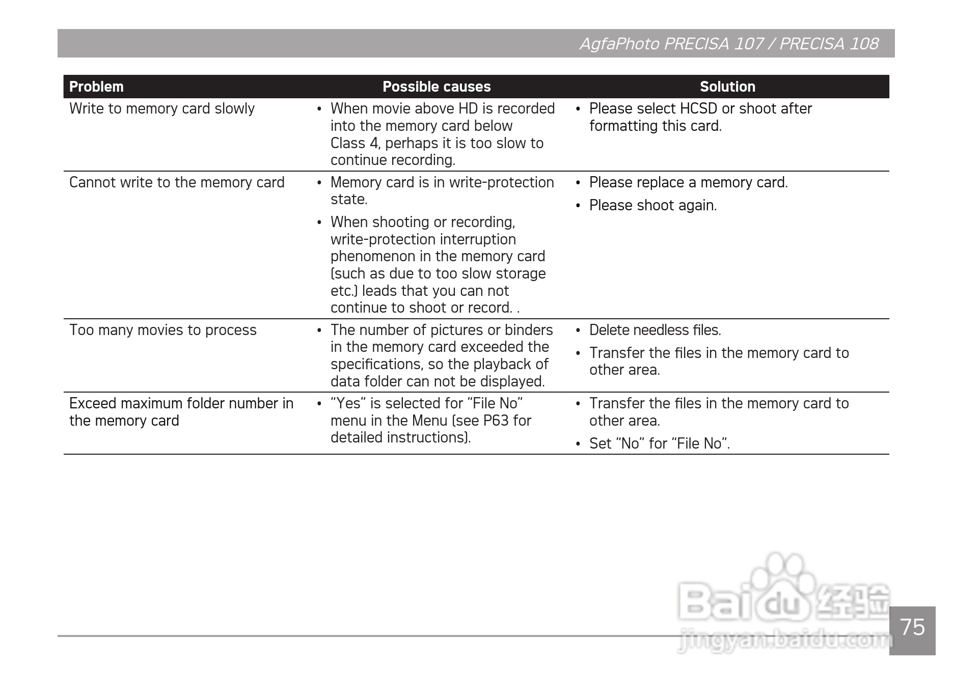 爱克发AgfaPhoto PRECISA 108数码相机使用说明书:[8]
