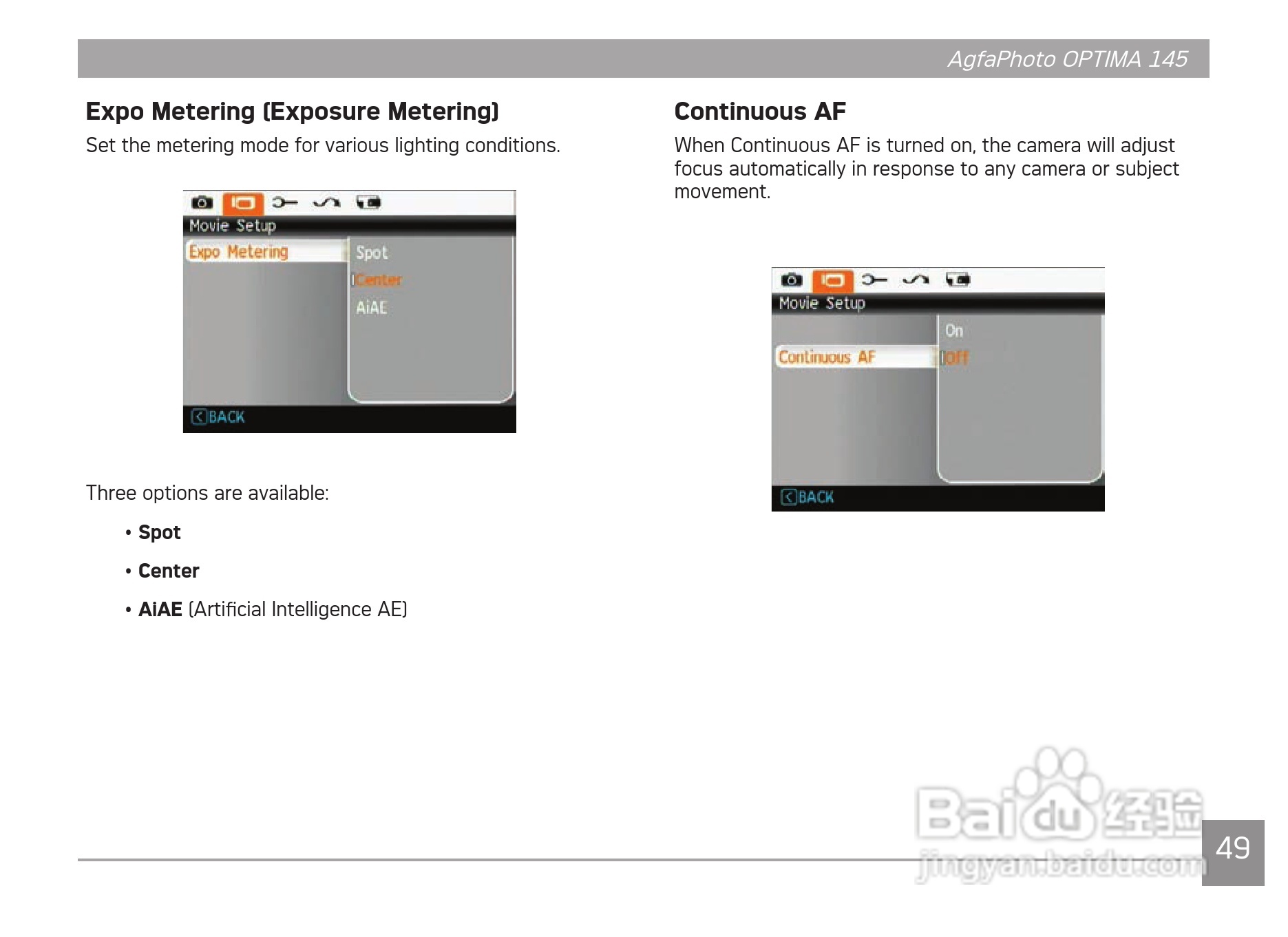 爱克发AgfaPhoto OPTIMA 145数码相机使用说明书:[6]