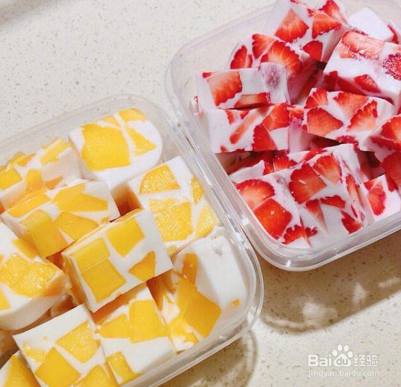 草莓椰果奶冻的做法