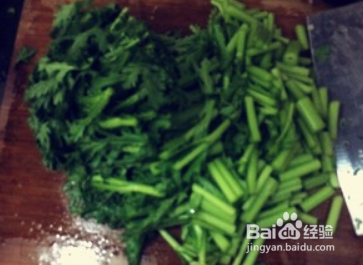家常茼蒿炒鸡蛋