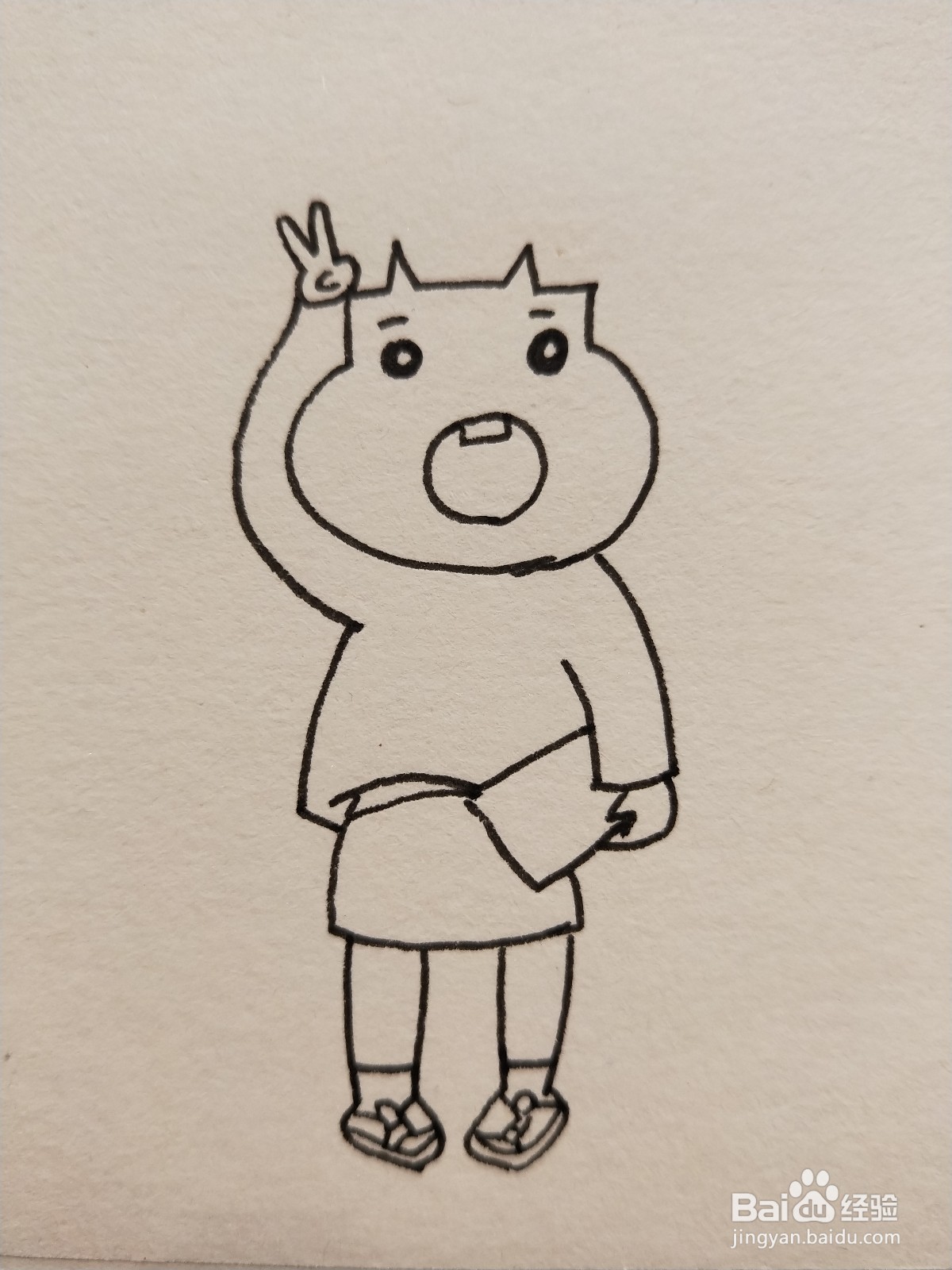 怎样画简笔画——元气女生