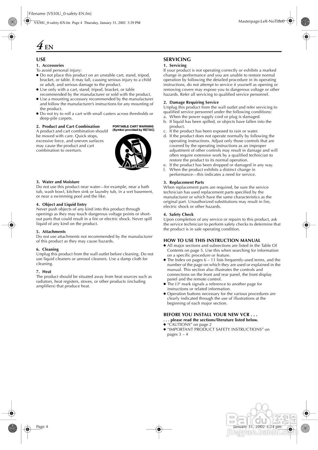 JVC SR-VS30U播放机说明书:[1]