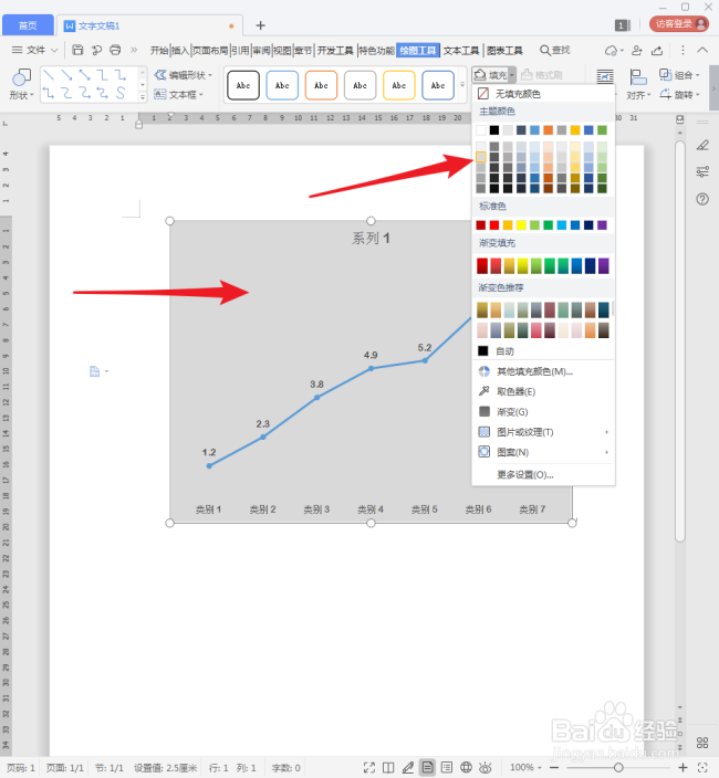WPS文档中怎样绘制简洁的折线图？