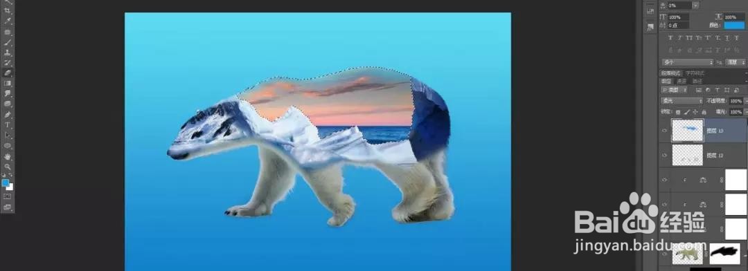 PS：多重曝光北极熊