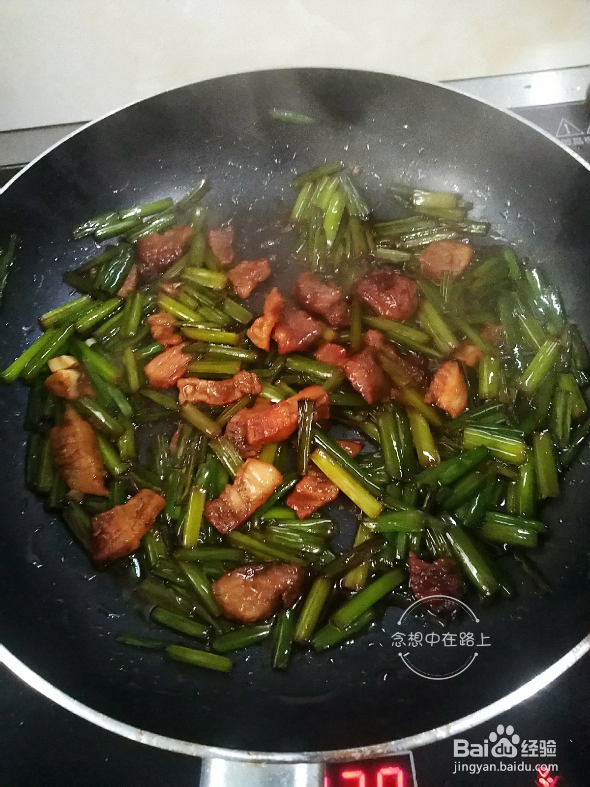 家常菜-五花肉炒蒜苗