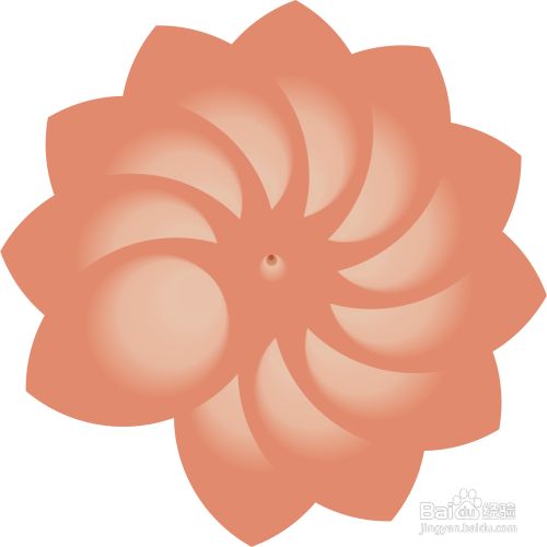 用ai制作有花芯的立体花瓣图案 百度经验