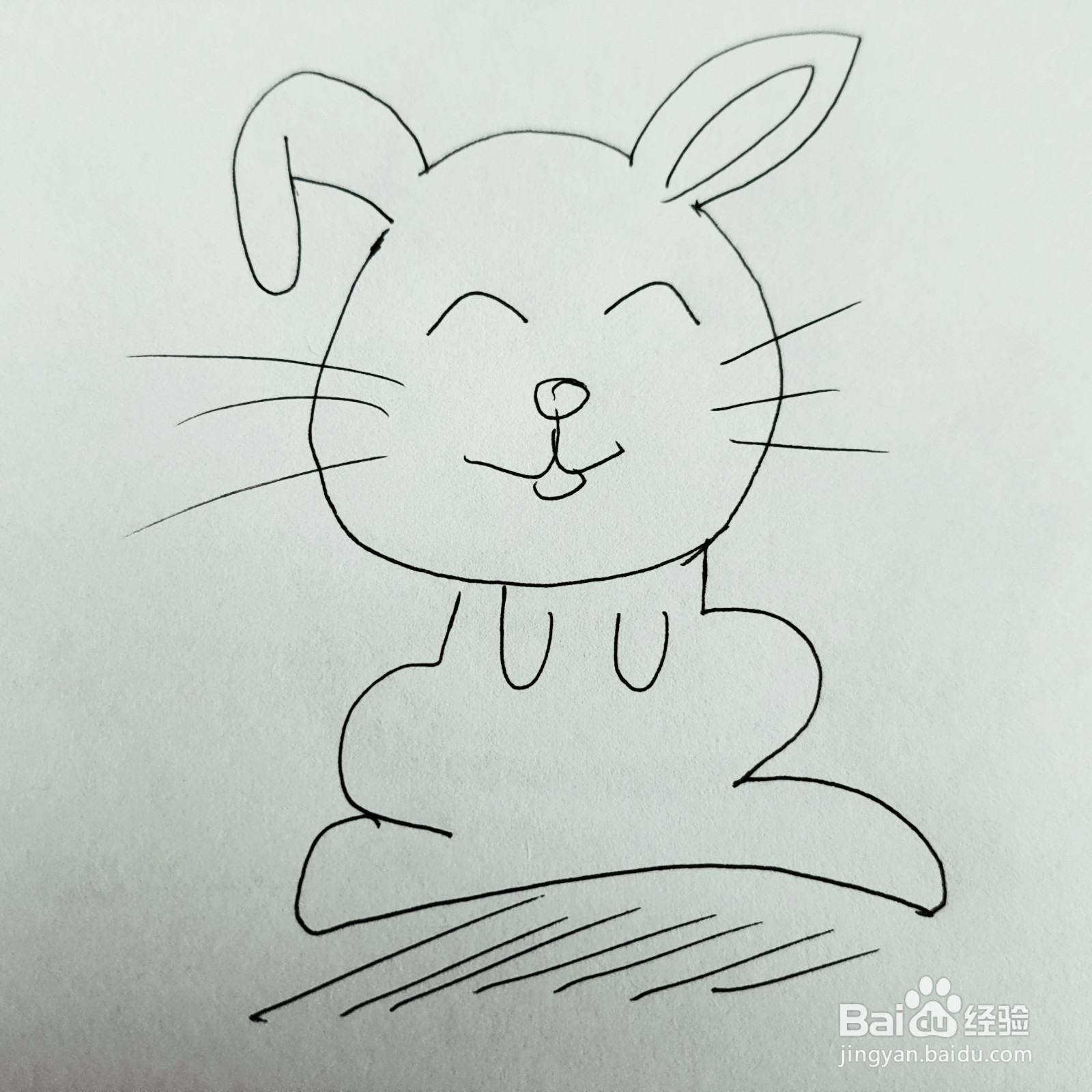如何来教给孩子画一只卡通兔子简笔画