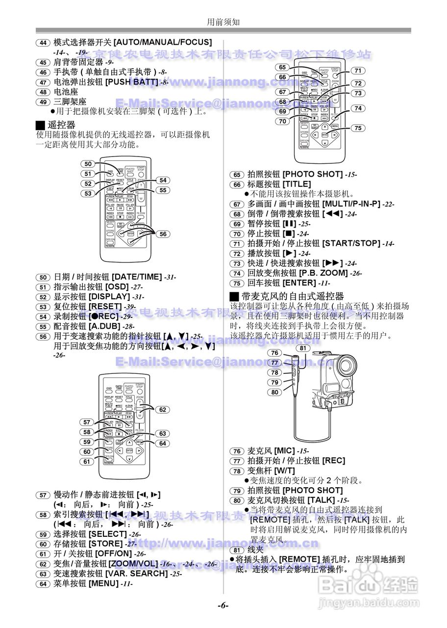 Panasonic NV-GS33GC摄像机使用说明书:[1]