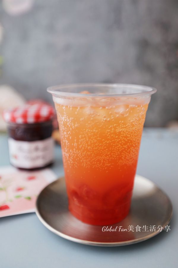 树莓果冻西柚柠檬气泡水