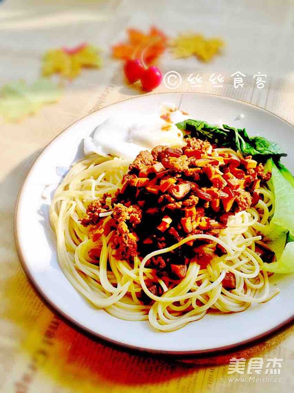黑椒香菇肉酱意面