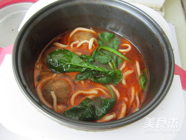 红果家菜谱之茄汁丸子面