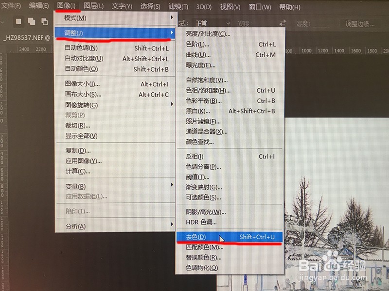 PHOTOSHOP把照片制作成水墨画效果