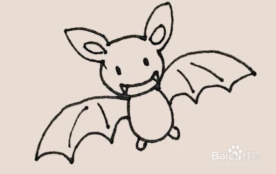 儿童简笔画之蝙蝠的画法