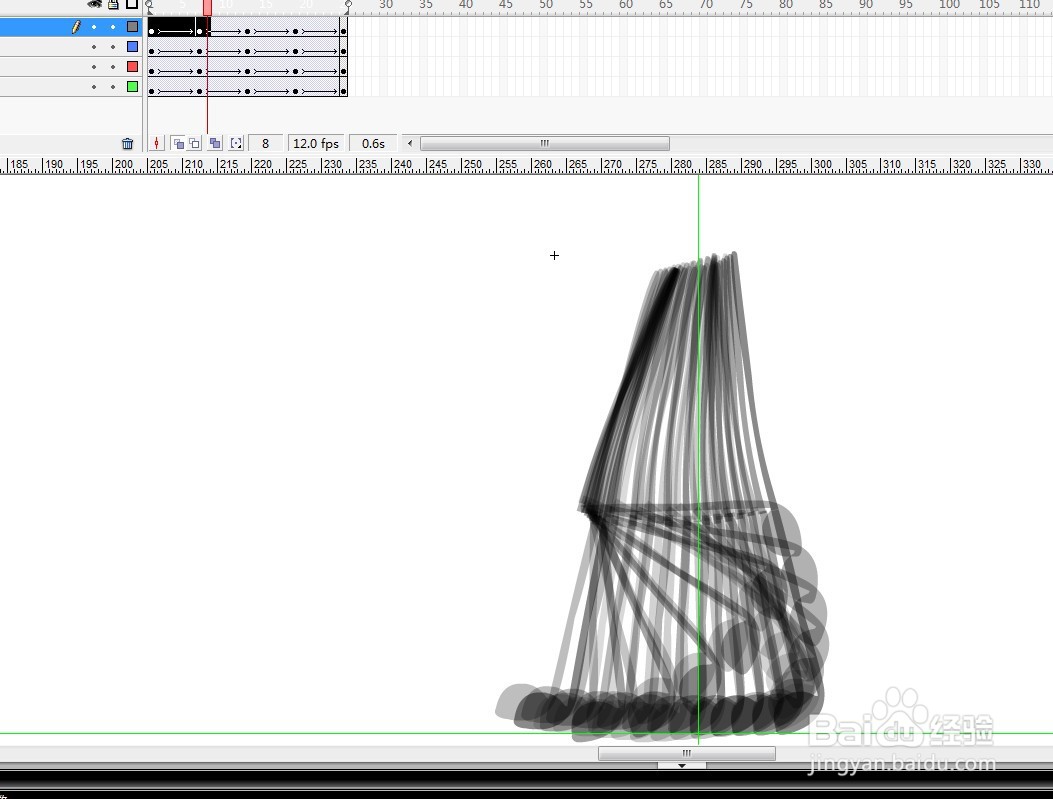 flash制作两条腿一个走路的动作