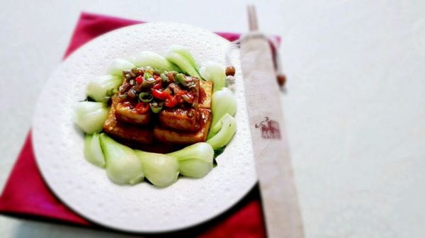 鲜虾肉末酿豆腐