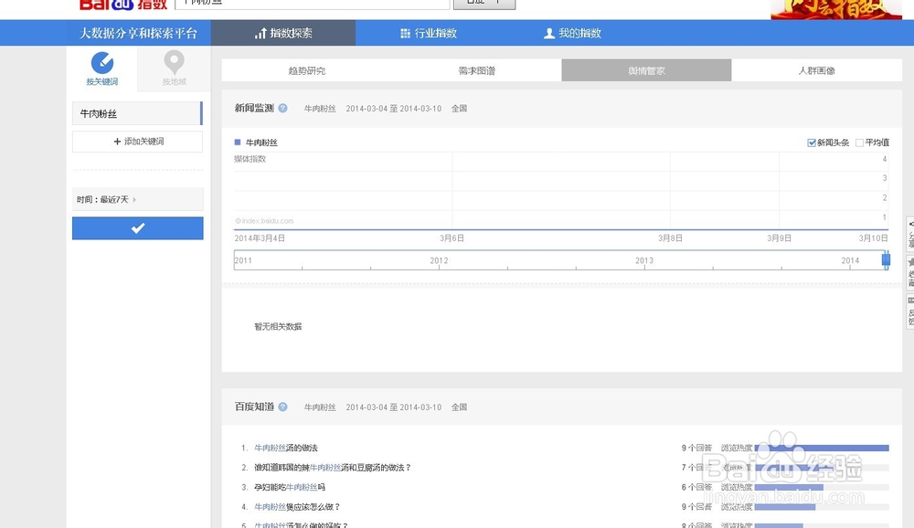 百度指数--百度数据分享