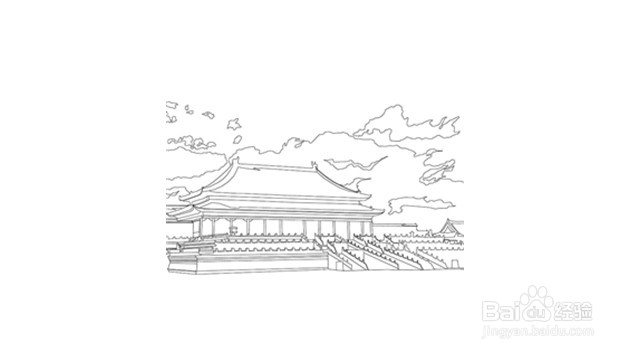 古建筑简笔画