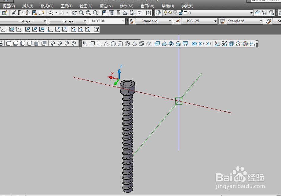 <b>如何用CAD三维制图绘制螺栓杆</b>