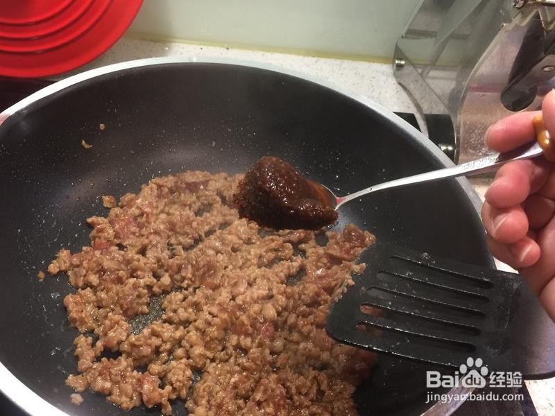沙茶鸡蛋豆腐炒肉末