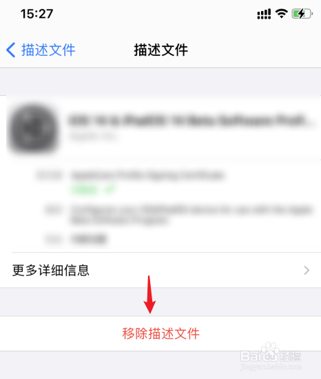 苹果描述文件怎么删除